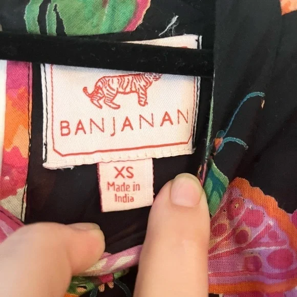 Banjanan Audrey Mini Dress, Eliza's Rose Garden Black Butterflies Floral - Picture 6 of 10